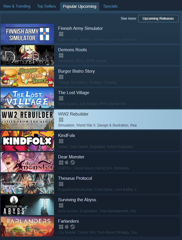 How to find the best games on Steam released in the last x months